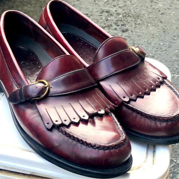 Rockport Vibram Penny Loafers Men’s Burgundy Leather Slip On Dress Shoes Sz 8M - Picture 1 of 14